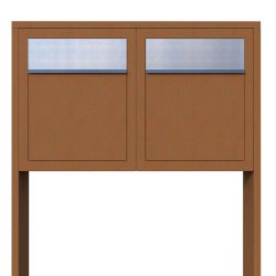 BASE For Two Postkasse - Rust med Rustfrit Indkast