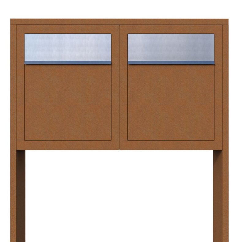 BASE For Two Postkasse - Rust med Rustfrit Indkast