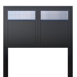 BASE For Two Postkasse - Sort med Rustfrit Indkast