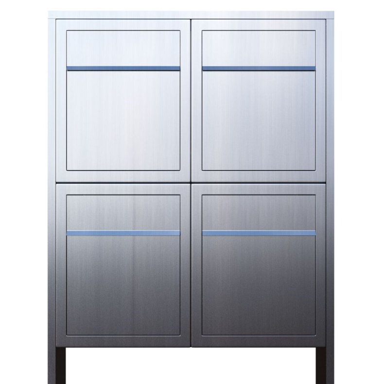 BASE For Four Postkasse - Rustfrit St�l