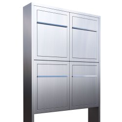 BASE For Four Postkasse - Rustfrit St�l