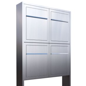 BASE For Four Postkasse - Rustfrit St�l