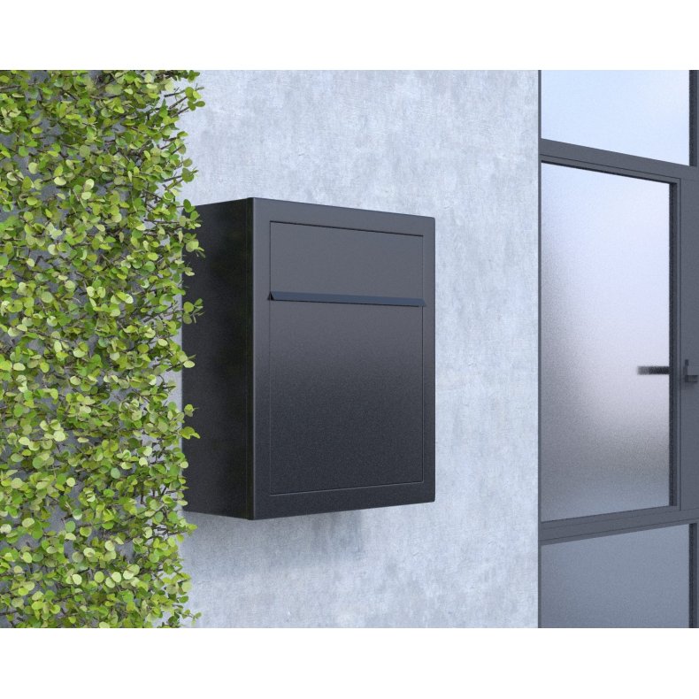 BASE Postkasse - Rust med Rustfrit Indkast