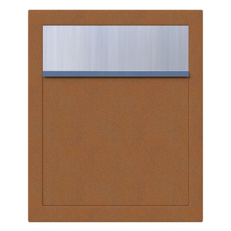 BASE Postkasse - Rust med Rustfrit Indkast