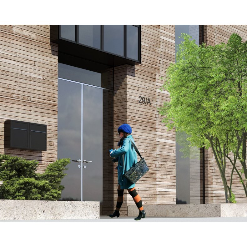 BASE Postkasse - Rust med Rustfrit Indkast