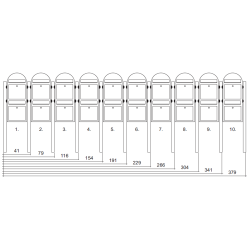 BOBI DUO - Rdt Postkasseanlg - 2 enheder