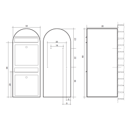 BOBI DUO - M�rkebl�t Postkasseanl�g - 2 enheder