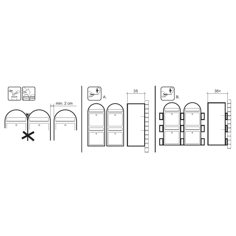 BOBI DUO - Grnt Postkasseanlg - 2 enheder