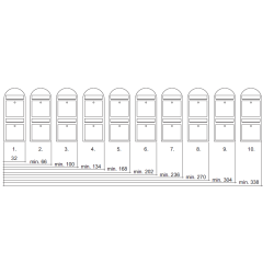 BOBI DUO - Rdt Postkasseanlg - 2 enheder