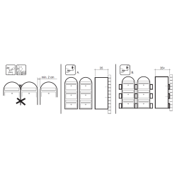 BOBI TRIO - Brunt Postkasseanlg - 3 enheder