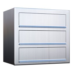 Rustfrit Postkasseanlg - CUBE - 3 enheder