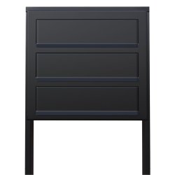 Sort Postkasseanlg med Stander - CUBE - 3 enheder