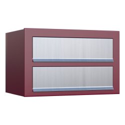 Rdt Postkasseanlg med indkast i rustfrit stl - CUBE - 2 enheder