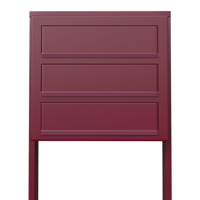 Rdt Postkasseanlg med Stander - CUBE - 3 enheder