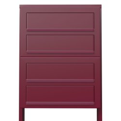 Rdt Postkasseanlg med Stander - CUBE - 4 enheder