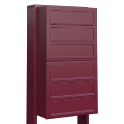 Rdt Postkasseanlg med Stander - CUBE - 6 enheder