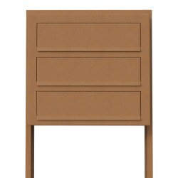 Rust Postkasseanlg med Stander - CUBE - 3 enheder