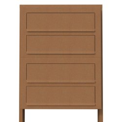 Rust Postkasseanlg med Stander - CUBE - 4 enheder