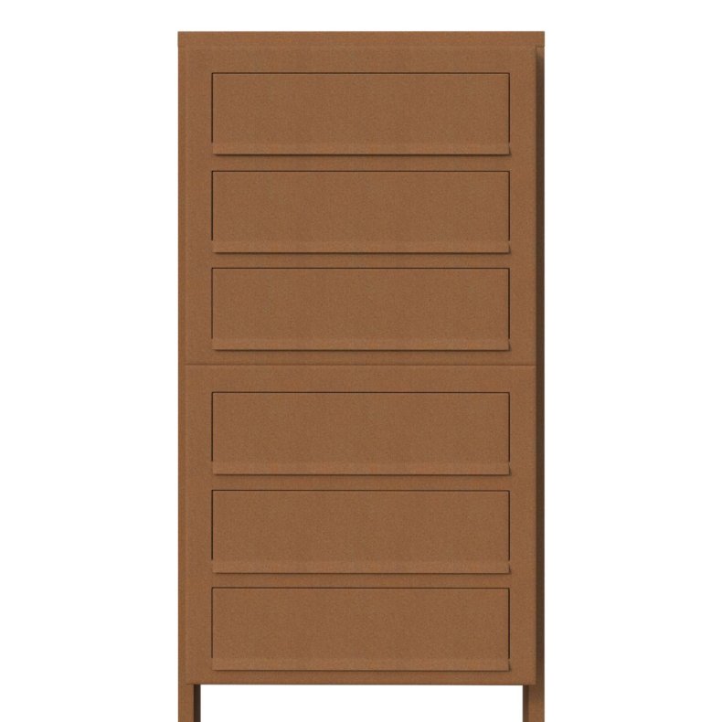 Rust Postkasseanlg med Stander - CUBE - 6 enheder