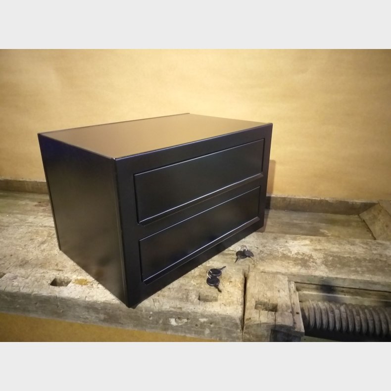 Sort Postkasseanlg - CUBE - 2 enheder