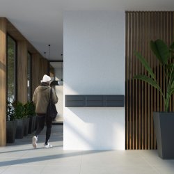 Sort Postkasseanlg - CUBE - 2 enheder