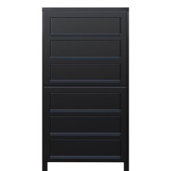 Sort Postkasseanlg med Stander - CUBE - 6 enheder