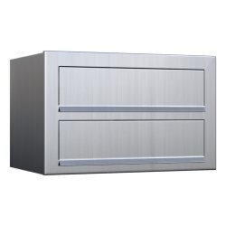 Rustfrit stl Postkasseanlg - CUBE - 2 enheder