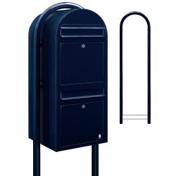 BOBI DUO - Mrkeblt Postkasseanlg med Stander - 2 enheder