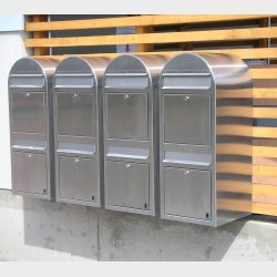 BOBI DUO - Brunt Postkasseanlg - 2 enheder