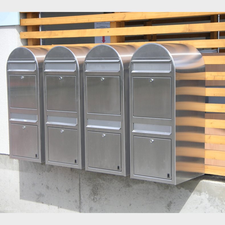 BOBI DUO - Brunt Postkasseanlg - 2 enheder