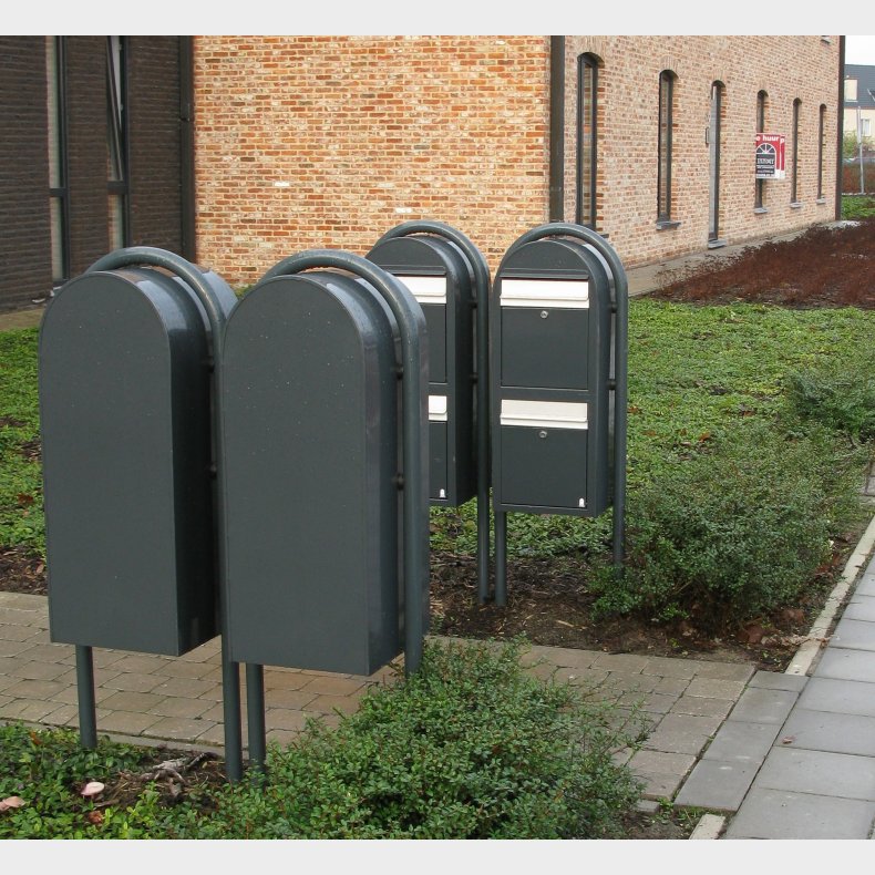 BOBI DUO - Brunt Postkasseanlg - 2 enheder