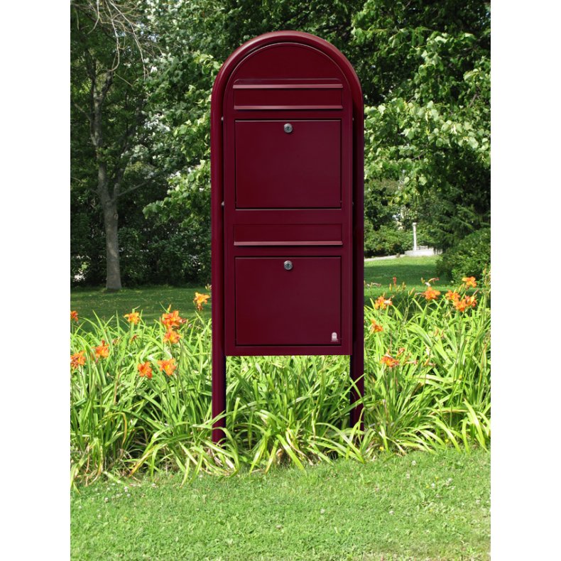 BOBI DUO - Brunt Postkasseanlg - 2 enheder