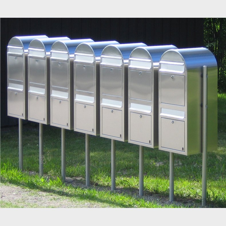 BOBI DUO - Brunt Postkasseanlg - 2 enheder