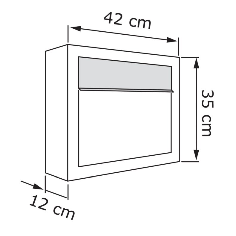 ELEGANCE - Sort Postkasse