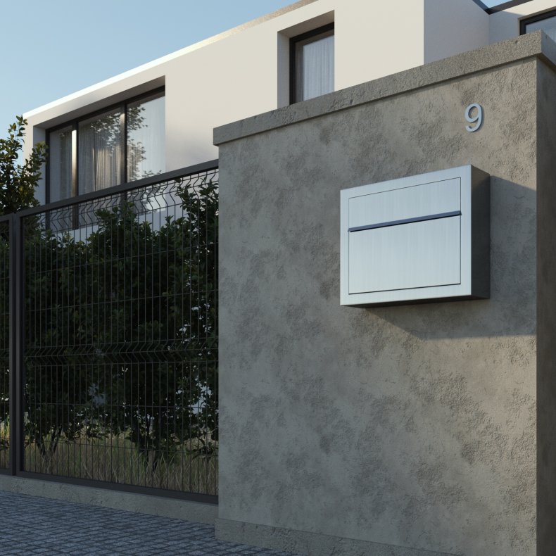 ELEGANCE - Sort Postkasse