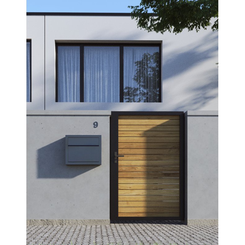 ELEGANCE - Sort Postkasse