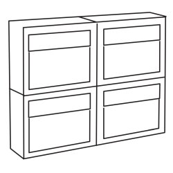 ELEGANCE - Sort Postkasse