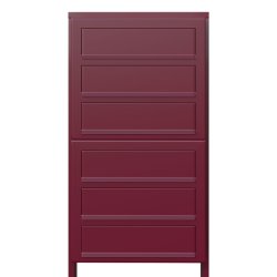 Rdt Postkasseanlg med Stander - CUBE - 6 enheder