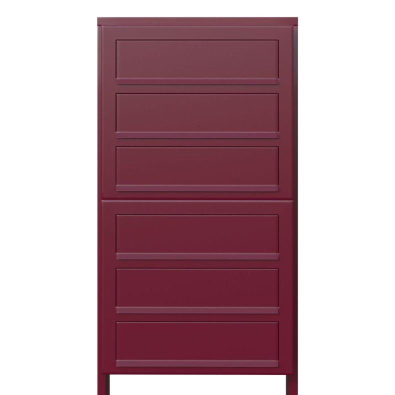 Rdt Postkasseanlg med Stander - CUBE - 6 enheder