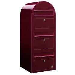 BOBI TRIO - Vinrdt Postkasseanlg - 3 enheder