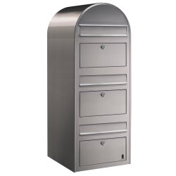 BOBI TRIO - Rustfrit stl Postkasseanlg - 3 enheder