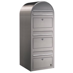 BOBI TRIO - Rustfrit stl Postkasseanlg - 3 enheder