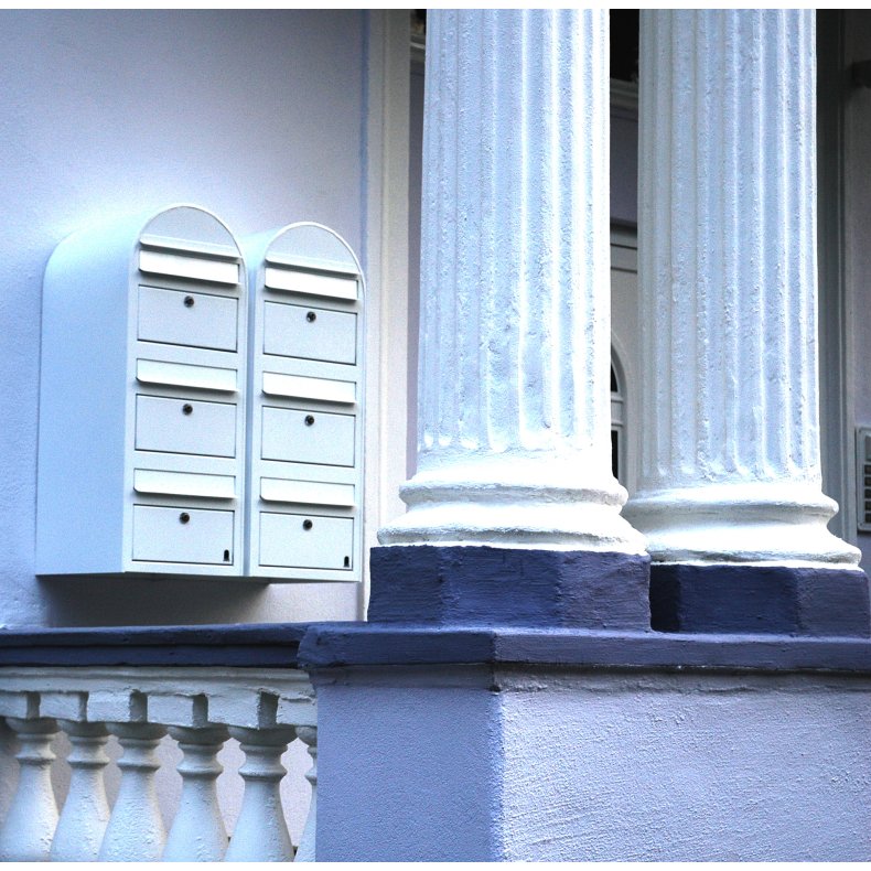 BOBI TRIO - Brunt Postkasseanlg - 3 enheder